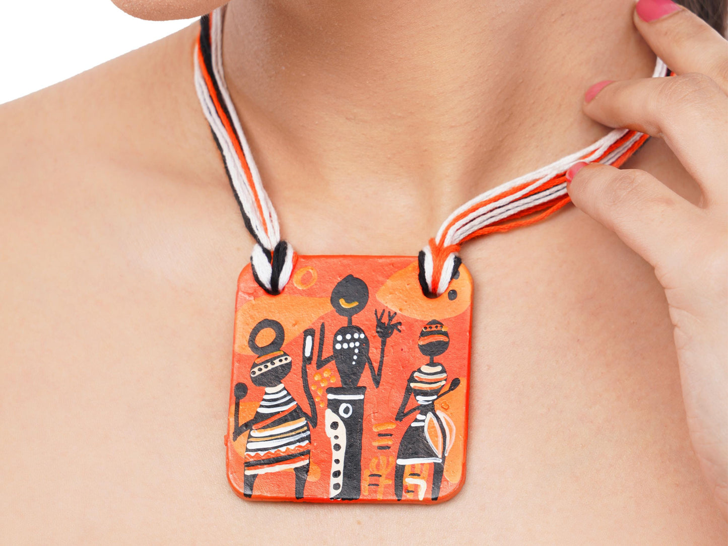 Señora Terracotta Jewelry  Boho Dangle Earrings  Orange Modern Jewelry Perfect Gifts for Her