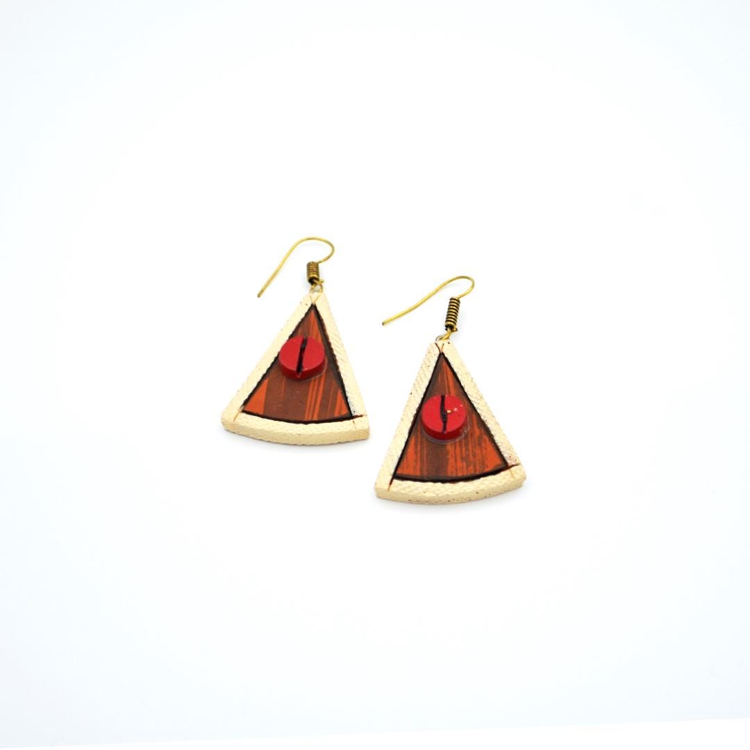 TRIDAL Geometric Terracotta Set  Tribal Boho Jewelry  Handmade Statement Jewelry