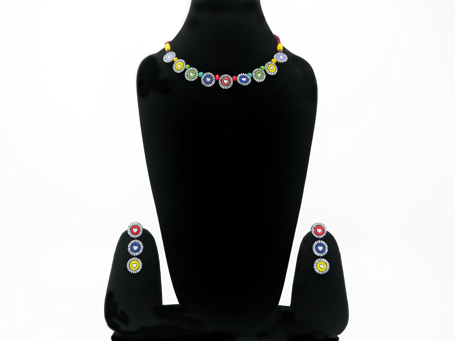 Handcrafted Terracotta Necklace & Statement Earrings | Timeless Earthy Elegance