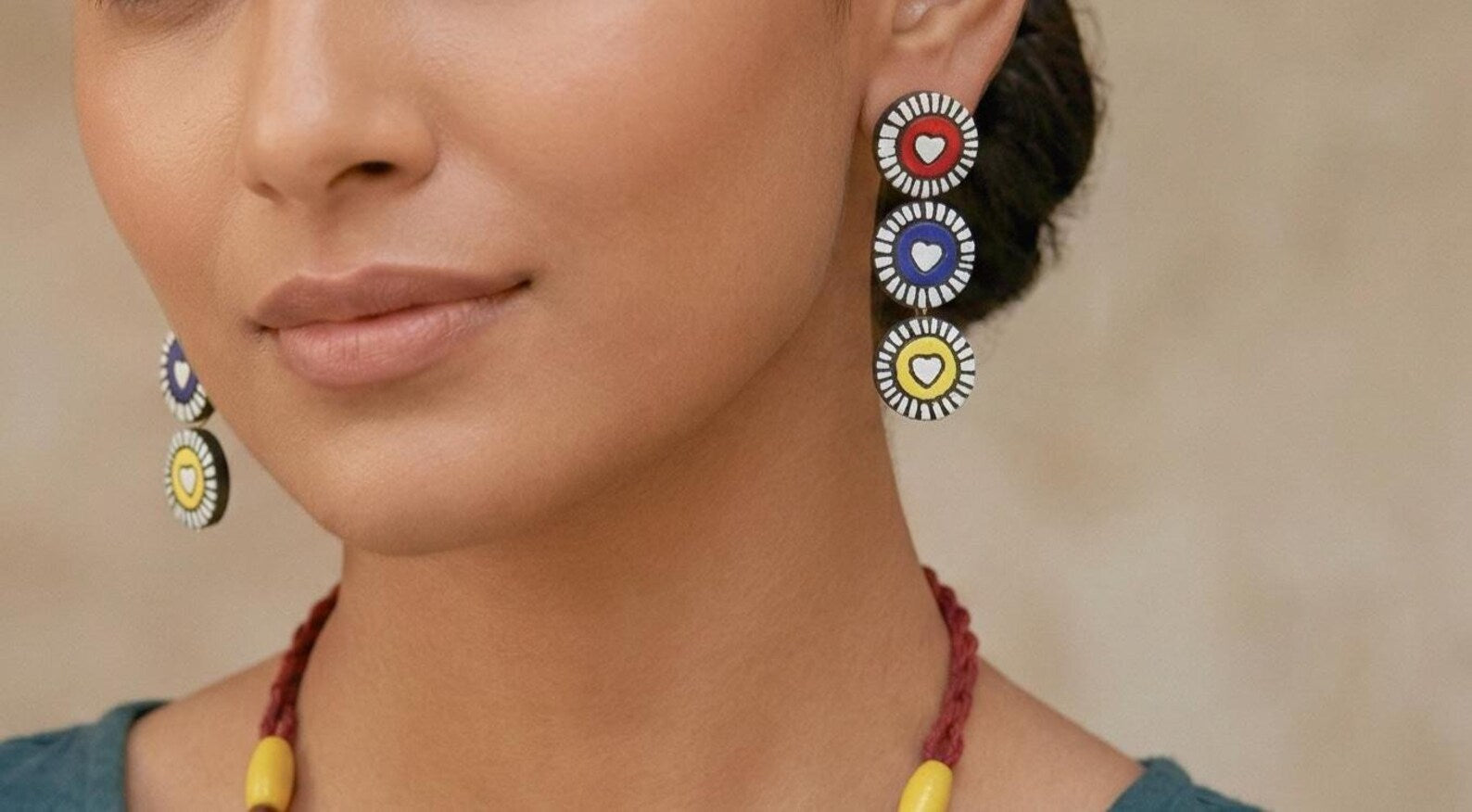Handcrafted Terracotta Necklace & Statement Earrings | Timeless Earthy Elegance