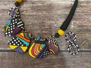 Clay Hand Painted Necklace