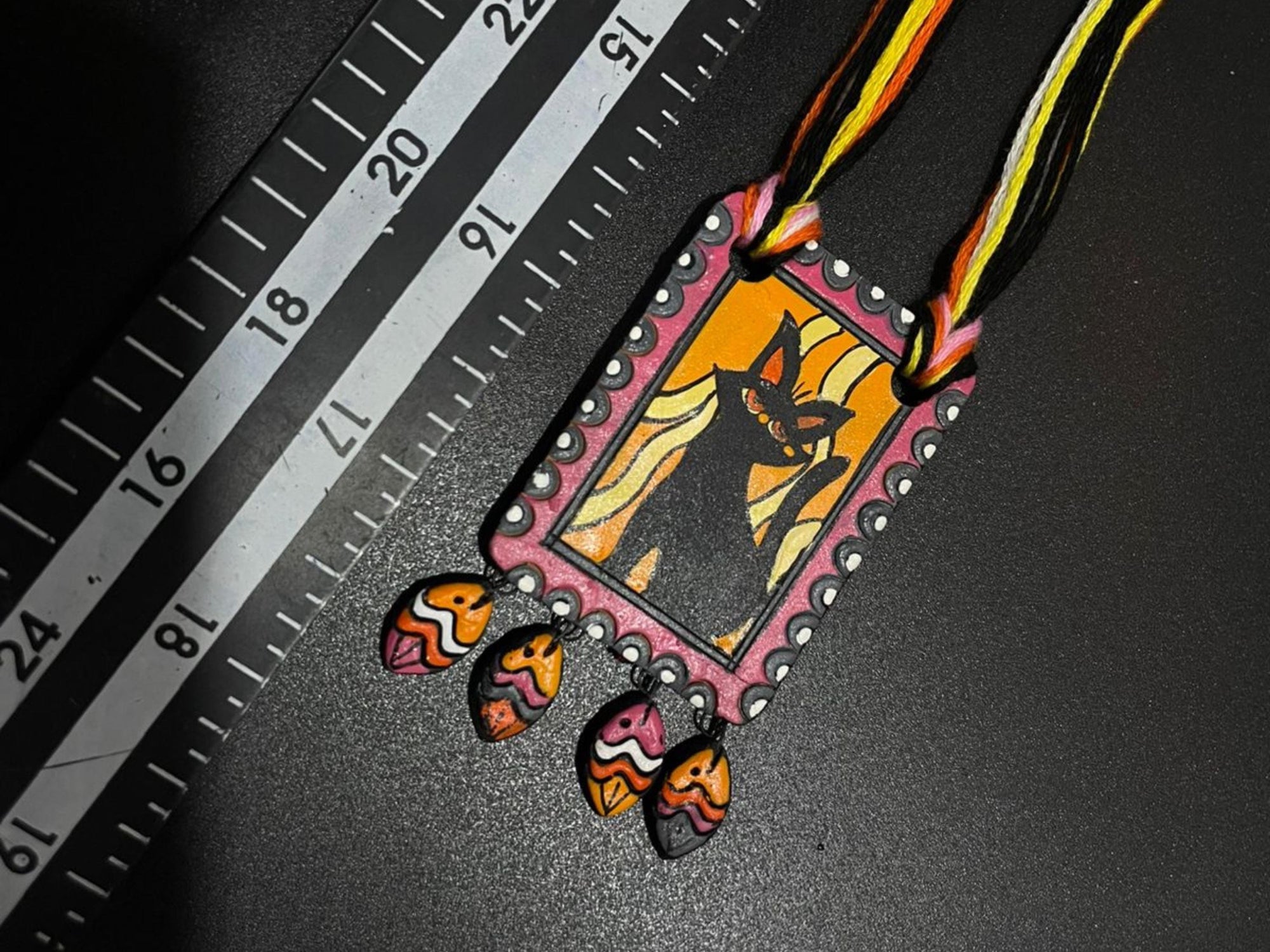 Handmade Clay Cat Necklace & Earrings Set: Whimsical Terracotta Jewelry