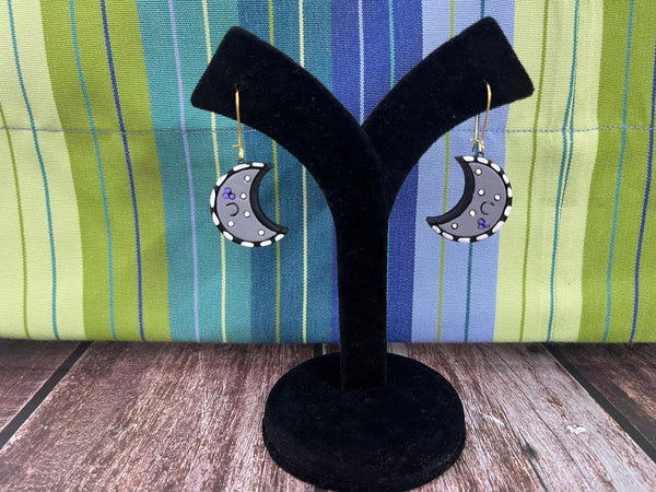 Handmade Clay Sun and Moon Jewelry Set: Boho Terracotta Necklace and Earrings
